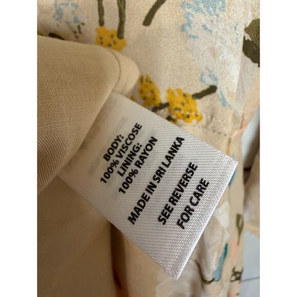 Spartina 449 Size XS Floral Maxi Dress Ruffled Collar Chic Preppy Classy - Picture 3 of 6